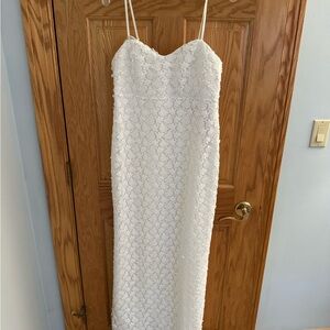 Lilly Pulitzer Strapless White Lace Dress